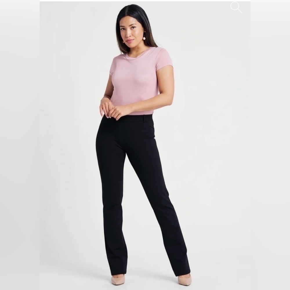 Betabrand Black Dress Yoga Pants | Size Medium | Stretch Ponte Career Trousers
